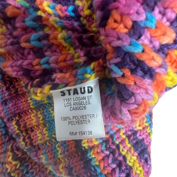 Last Chance NWT STAUD Mini Gardenia Knit Dress in Sunset L - Picture 12 of 15